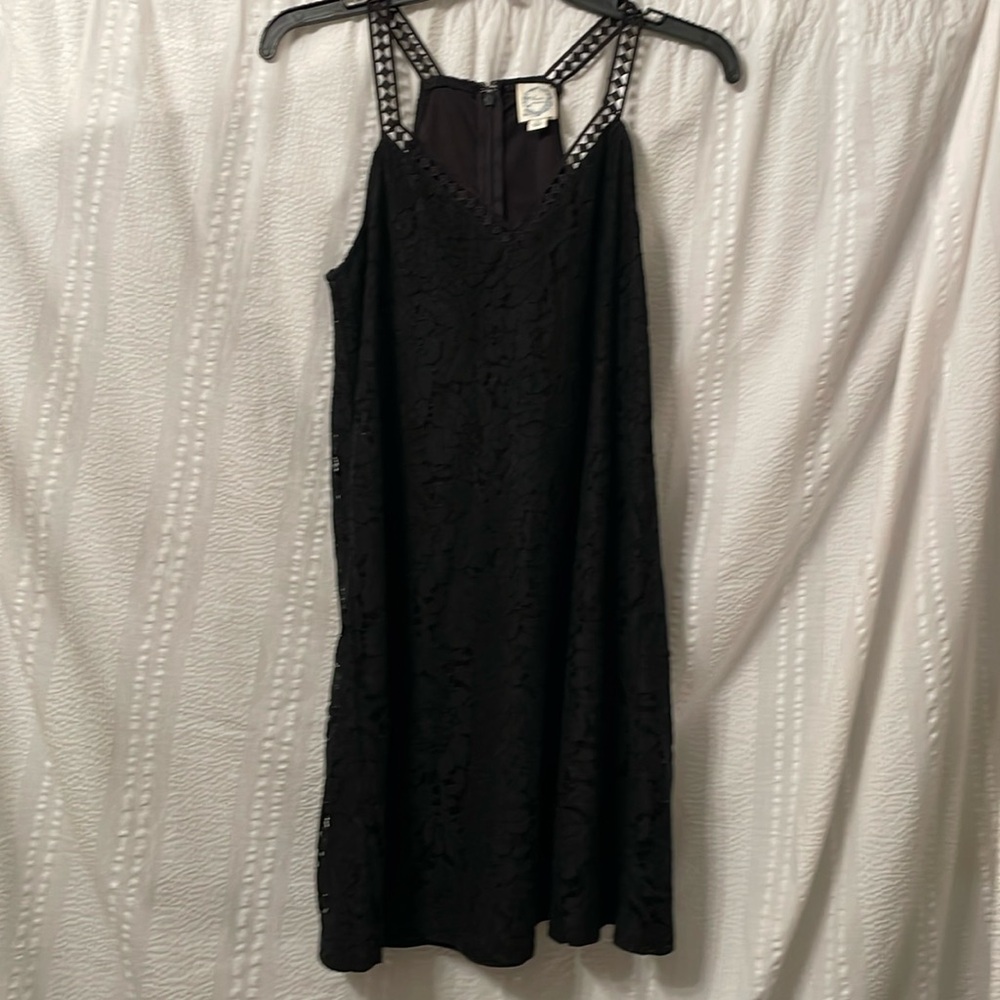 Blue Rain. Black lace a line lined dress. Lined. Size XS